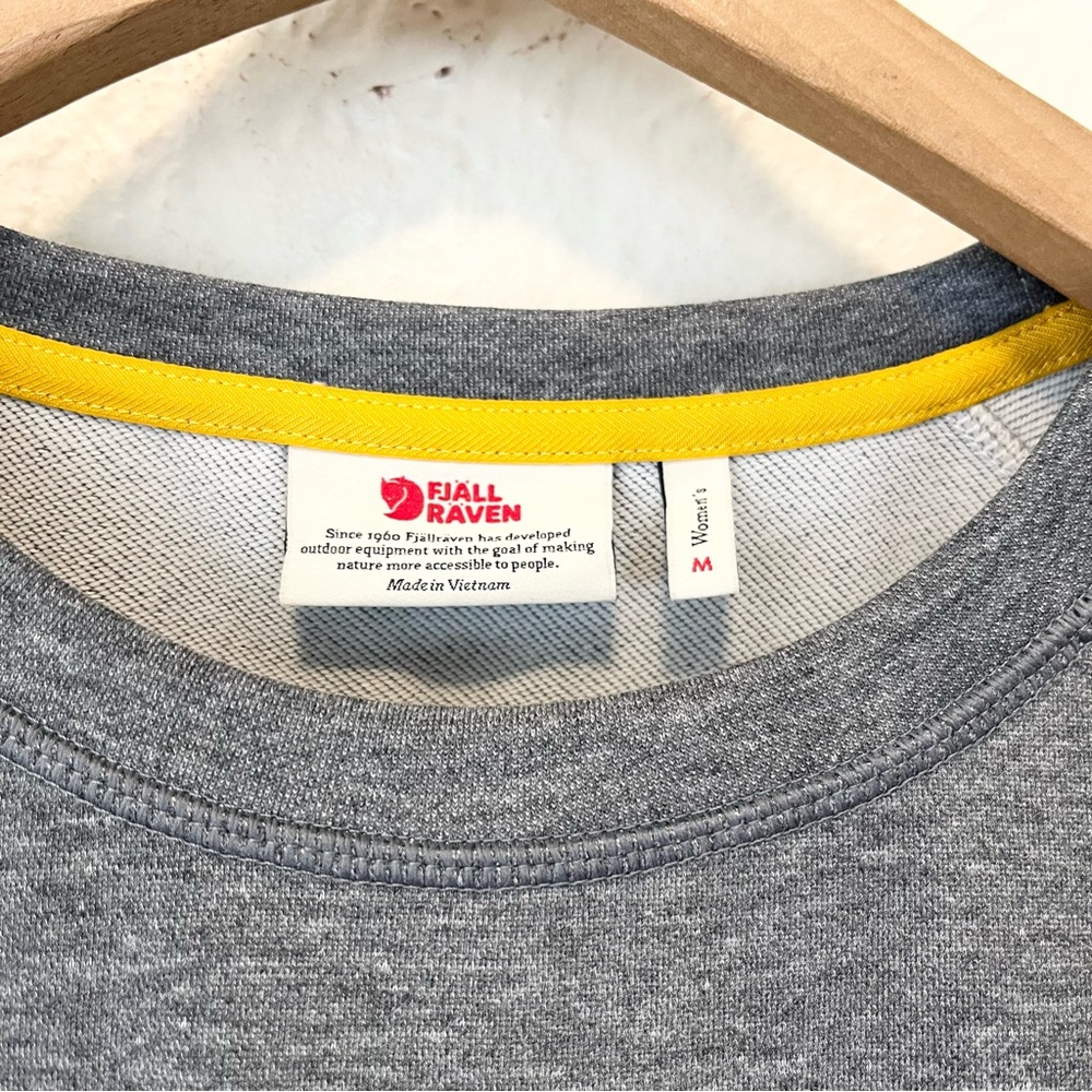 Fjallraven Pullover Top High Coast Light Sweater Gray Medium M - Picture 5 of 9